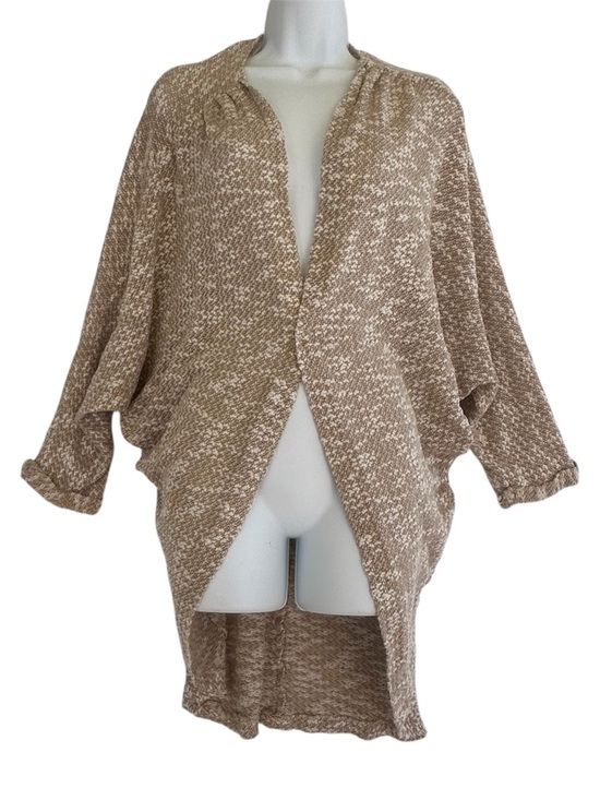 Free People Sweaters - Free People Marled Open-Front Longline Cardigan Sweater - Beige/Tan